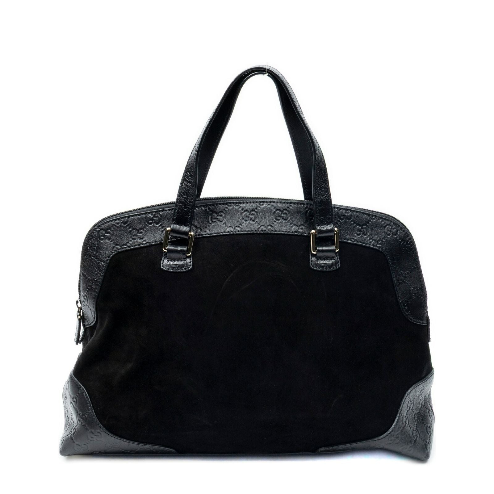 Gucci Medium Joy Tote Black Guccissima Suede