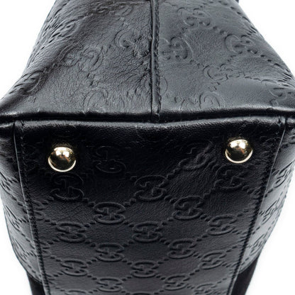 Gucci Medium Joy Tote Black Guccissima Suede — view 8