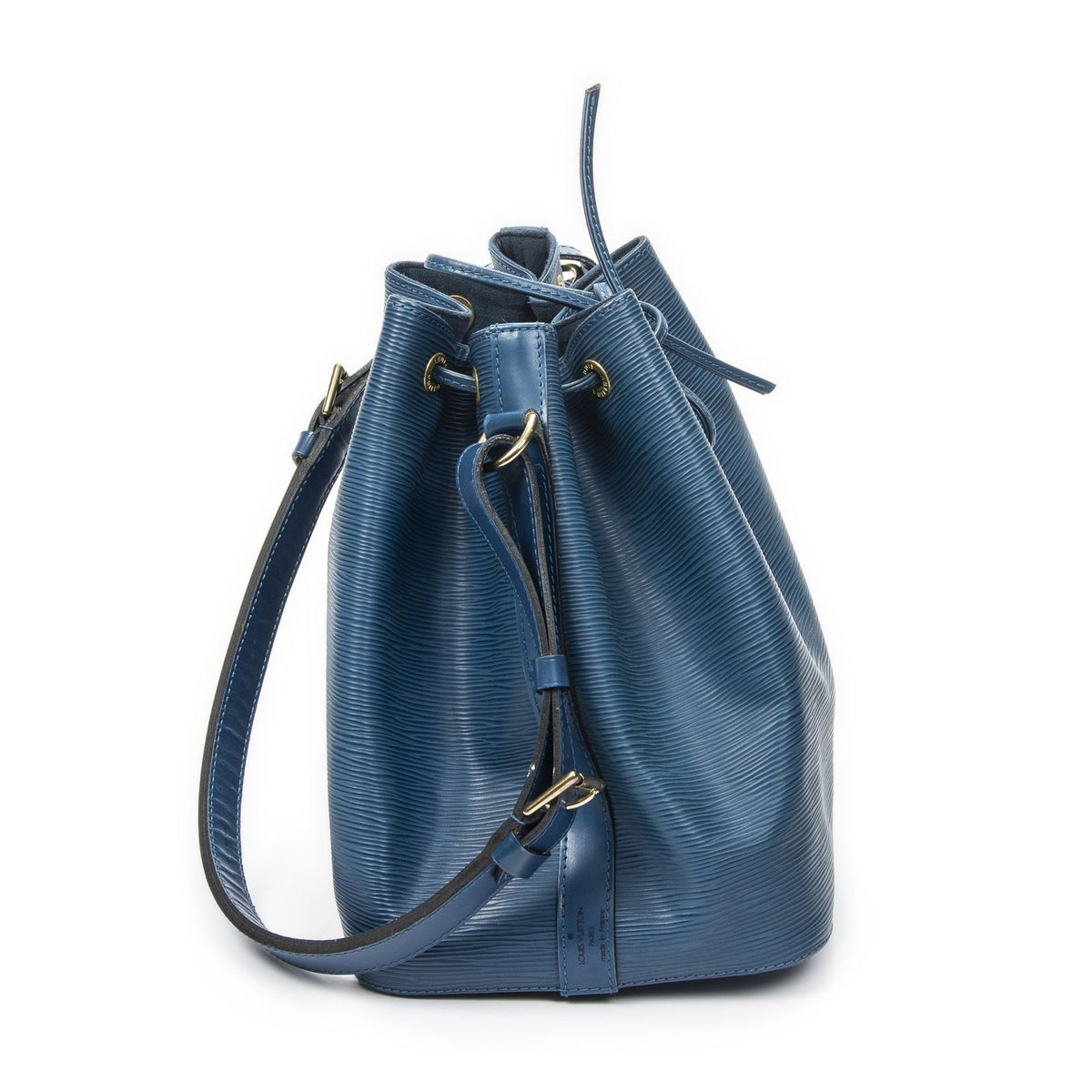Louis Vuitton Noe Blue Epi Bucket Bag — view 4