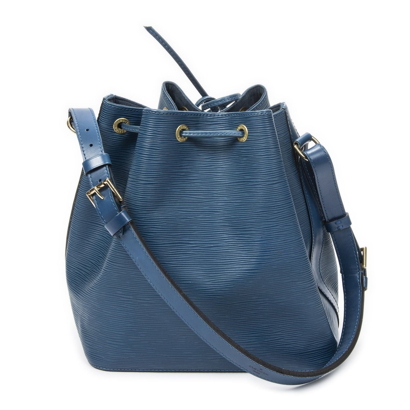 Louis Vuitton Noe Blue Epi Bucket Bag — view 5