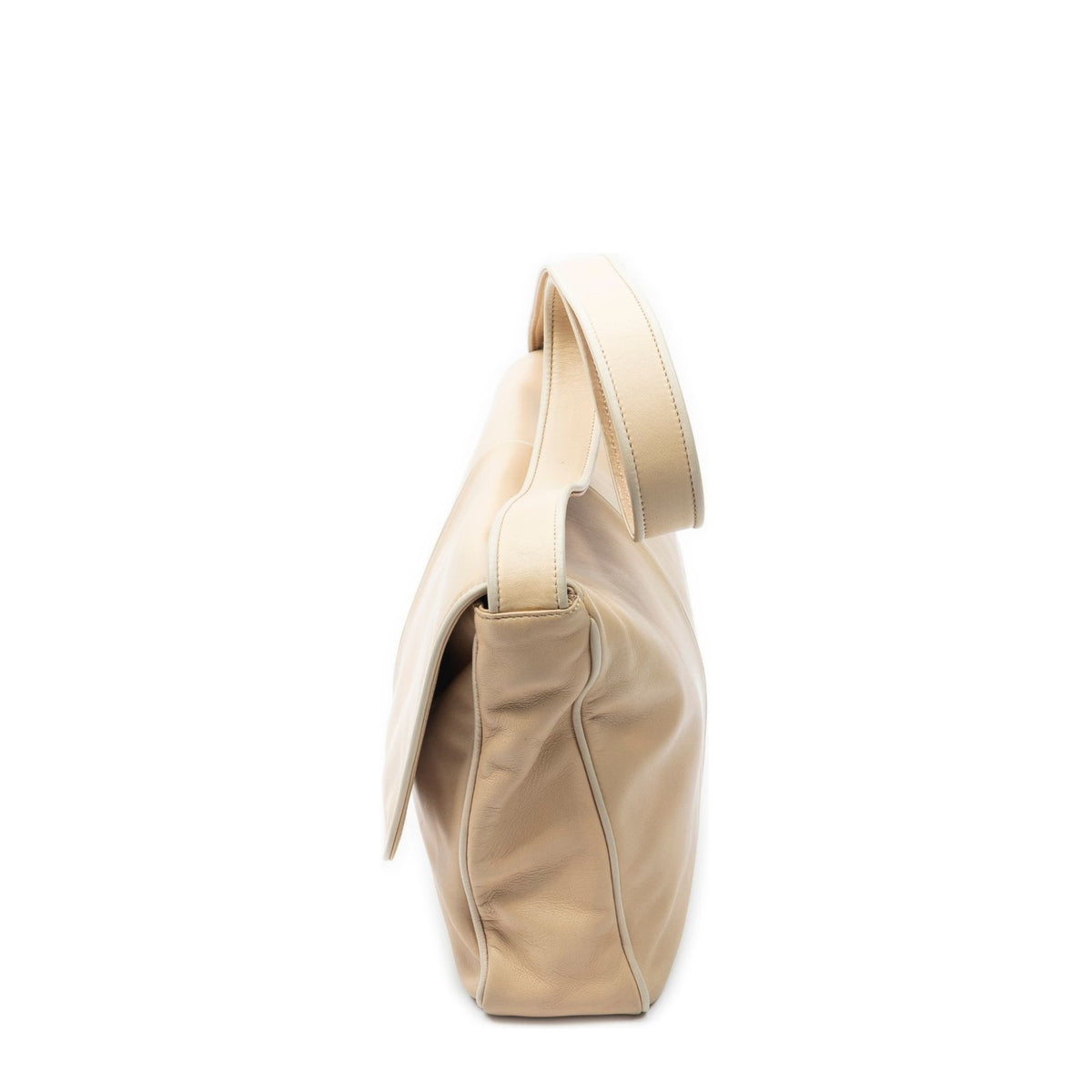 Loewe Flap Shoulder Bag Beige Calfskin Leather — view 3