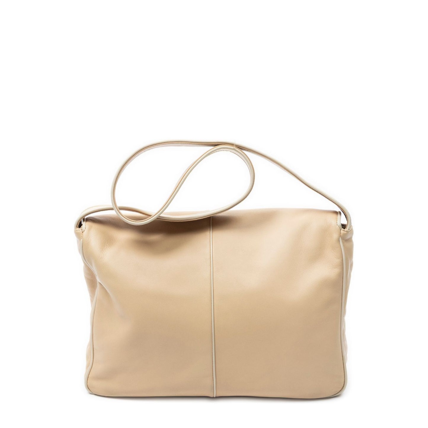 Loewe Flap Shoulder Bag Beige Calfskin Leather — view 5