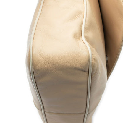 Loewe Flap Shoulder Bag Beige Calfskin Leather — view 8