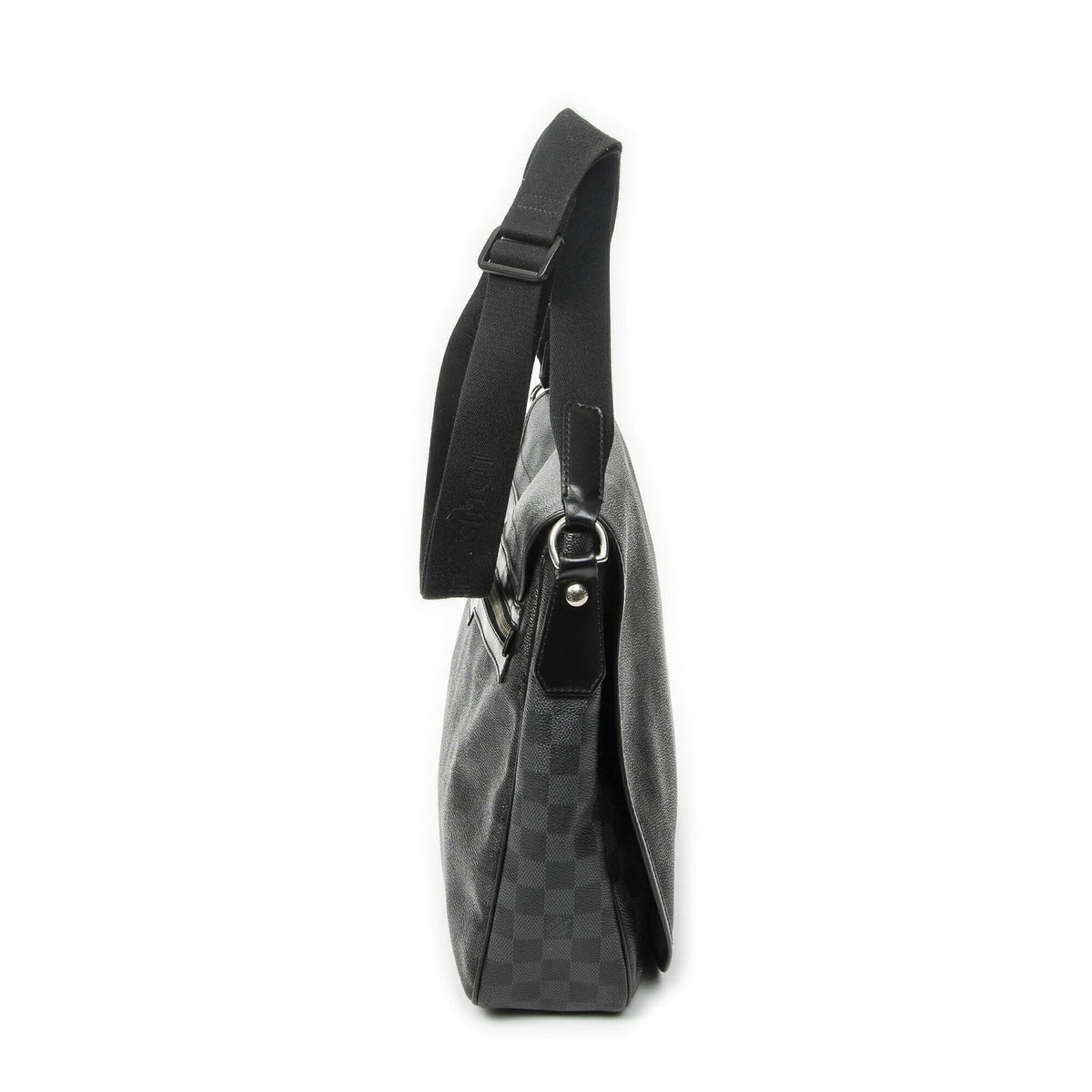 Louis Vuitton Daniel Black Gray Damier Graphite Shoulder Bag — view 4