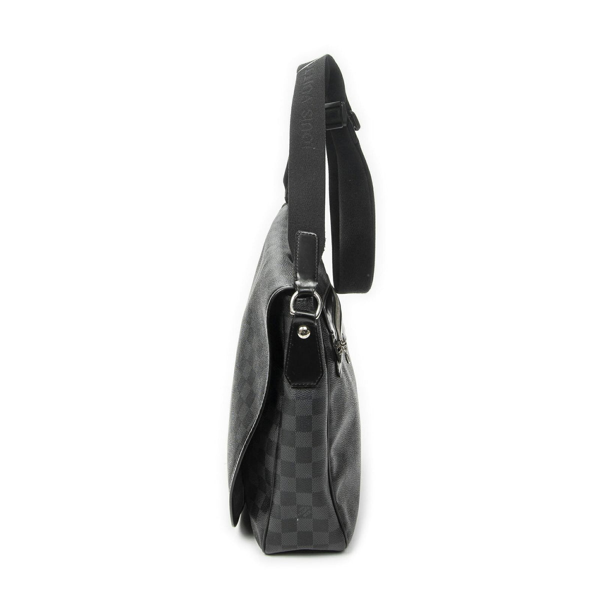 Louis Vuitton Daniel Black Gray Damier Graphite Shoulder Bag — view 3