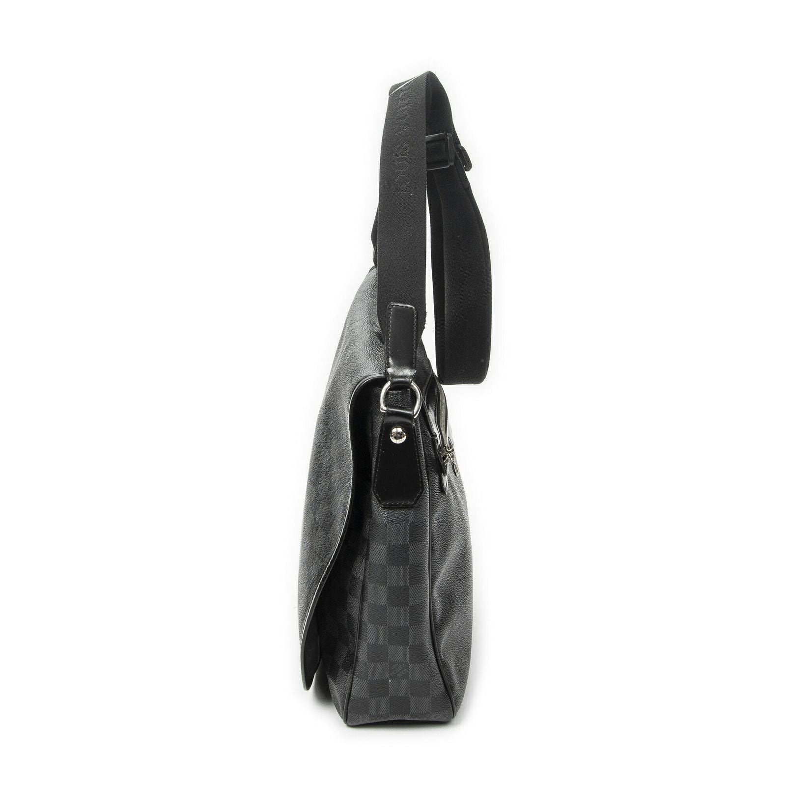 Louis Vuitton Daniel Black Gray Damier Graphite Shoulder Bag — view 3
