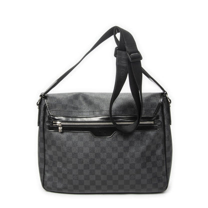 Louis Vuitton Daniel Black Gray Damier Graphite Shoulder Bag — view 5