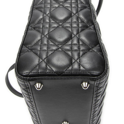 Dior Large Lady Dior Zip Black Cannage Lambskin Leather Handbag — view 7