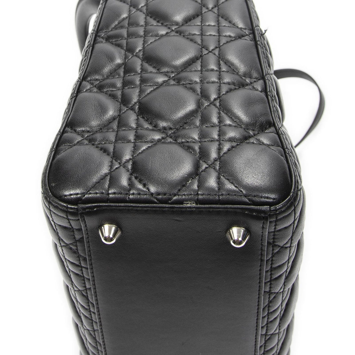 Dior Large Lady Dior Zip Black Cannage Lambskin Leather Handbag — view 8