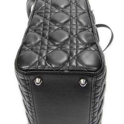 Dior Large Lady Dior Zip Black Cannage Lambskin Leather Handbag — view 8
