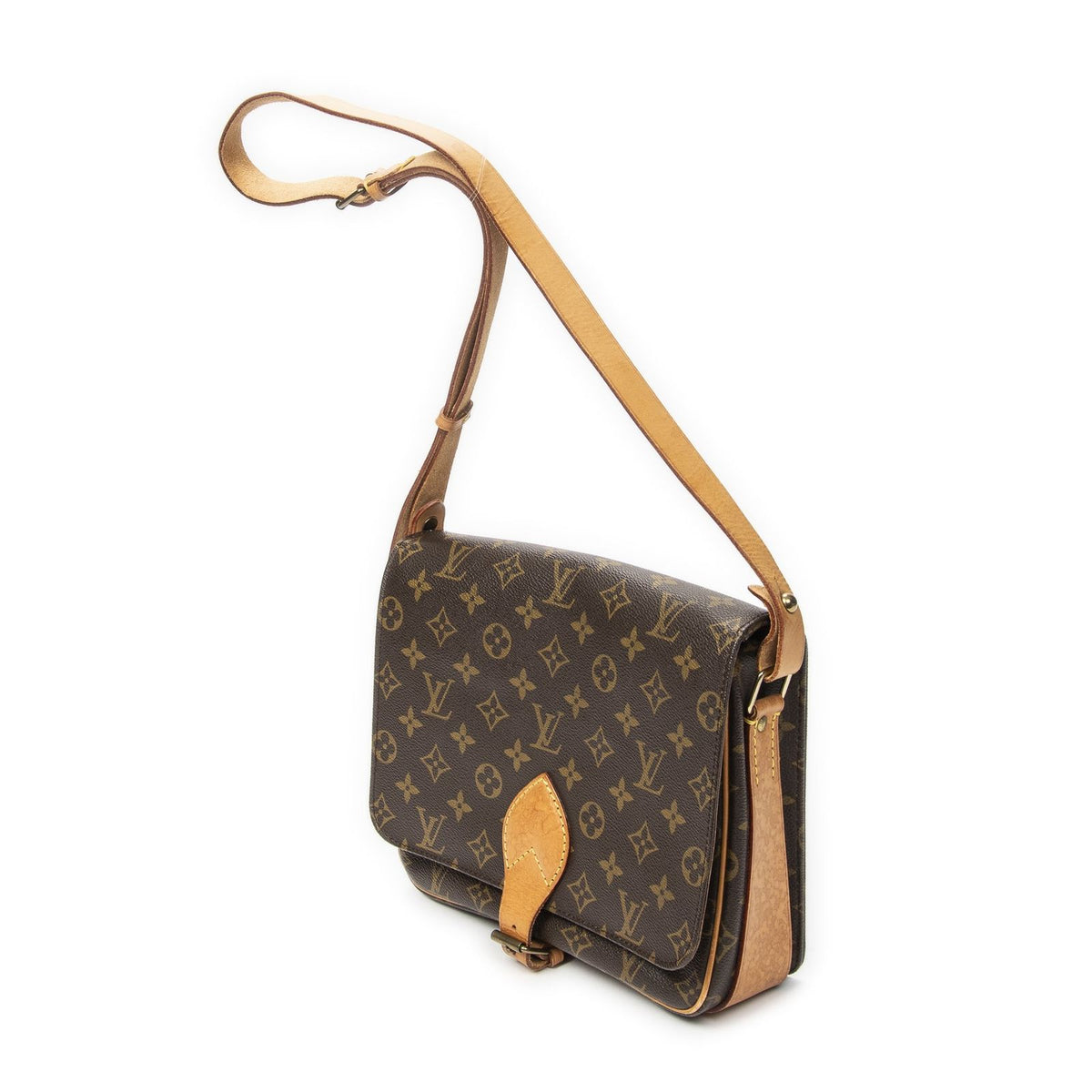Louis Vuitton Cartouchiere Brown Monogram Canvas Shoulder Bag — view 2
