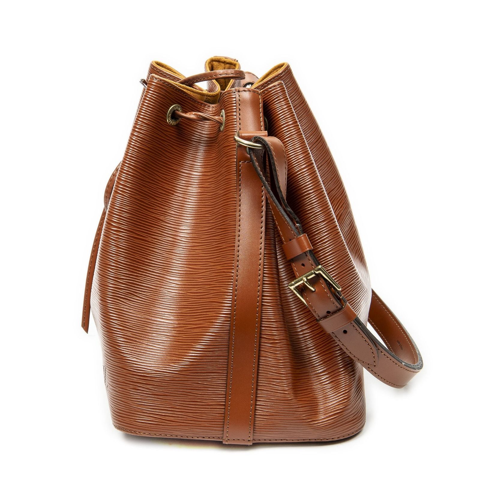 Louis Vuitton Noe Brown Epi Bucket Bag — view 3