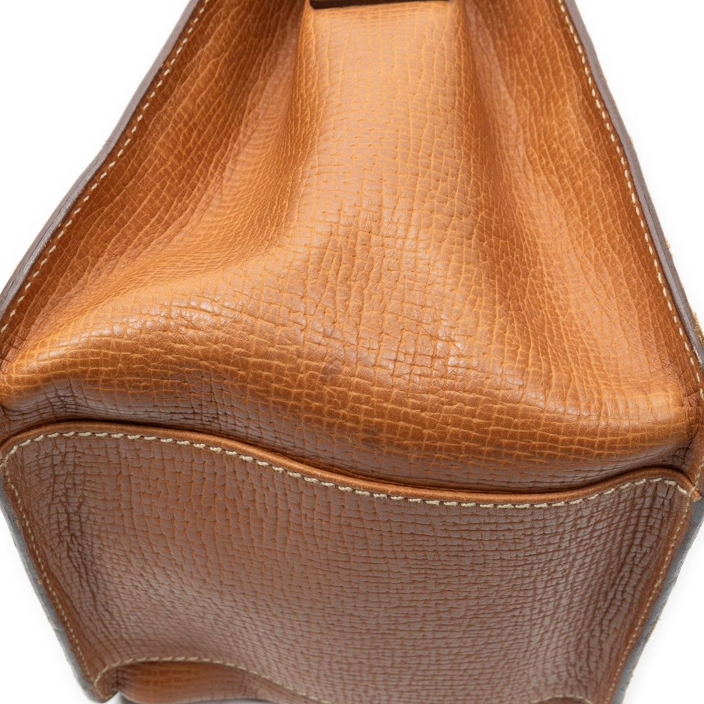 Loewe Vintage Shoulder Bag Crossbody Brown Grain Calfskin Leather — view 7