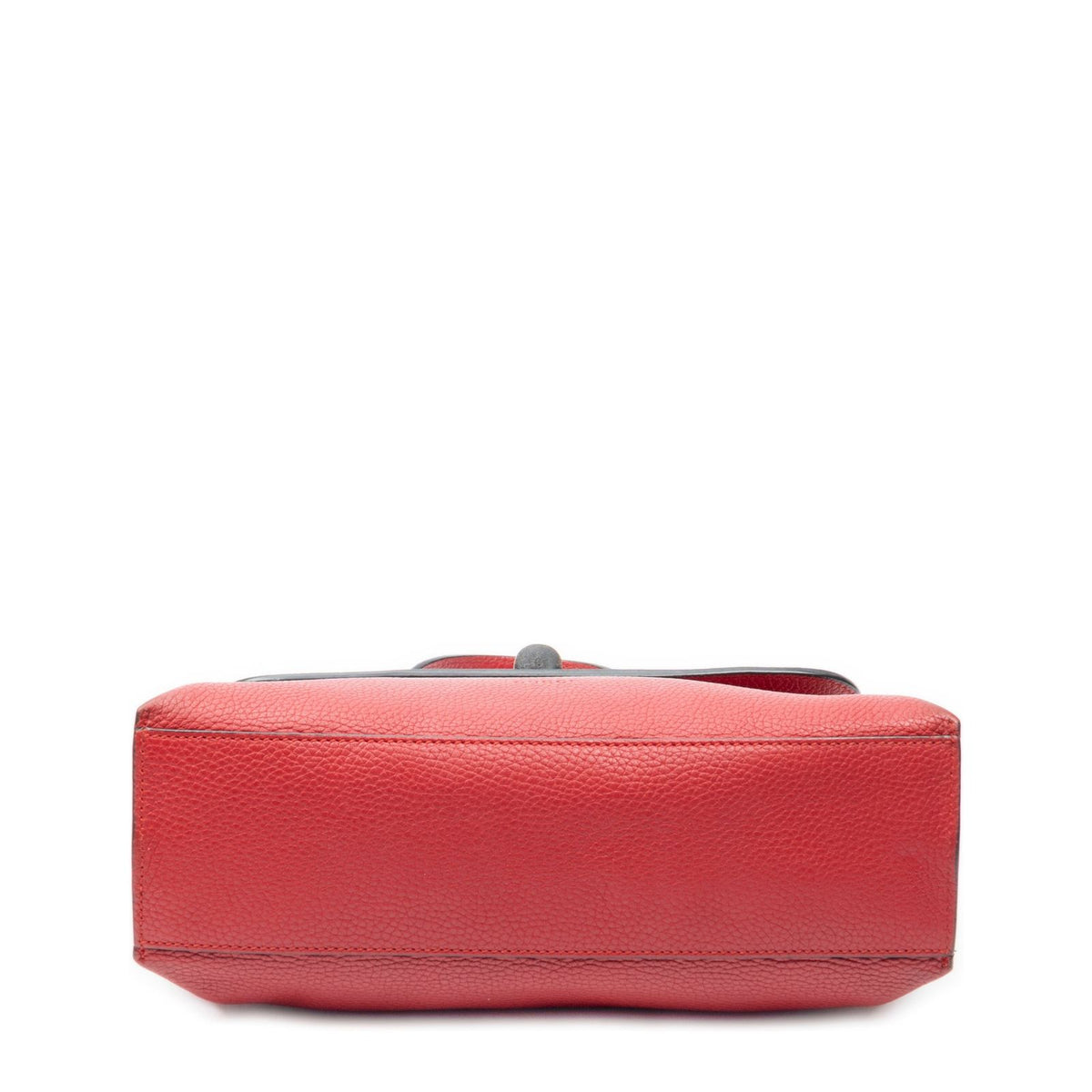 Gucci Small Bamboo Top Handle Flap Bag Red Gray Leather — view 6