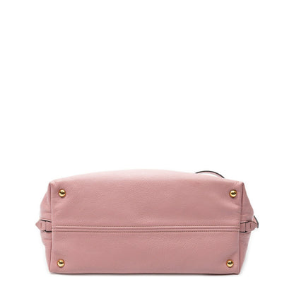 Miu Miu Convertible Side Zip Tote Pink Madras Leather — view 6