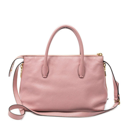 Miu Miu Convertible Side Zip Tote Pink Madras Leather — view 5