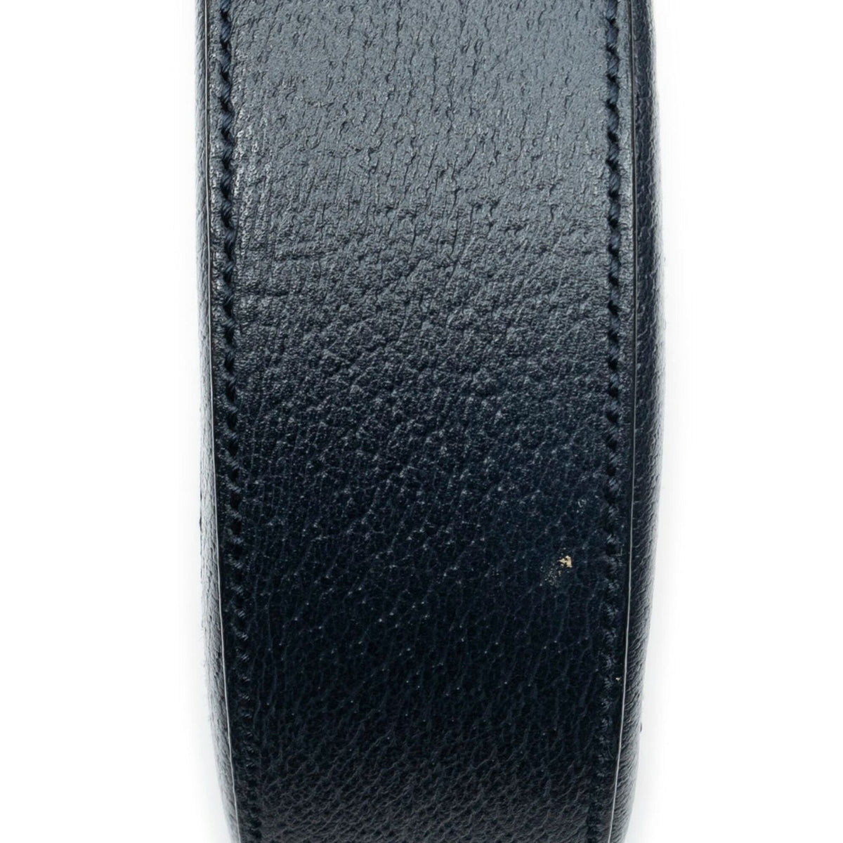 Gucci GG Round Cross Belt Bag Navy Gray Leather — view 7