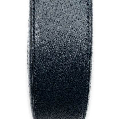 Gucci GG Round Cross Belt Bag Navy Gray Leather — view 8