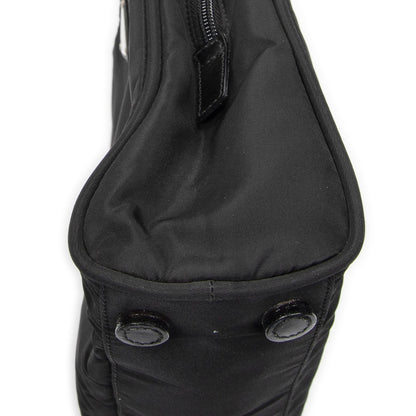 Prada Square Zip Tote Black Nylon Canvas — view 8