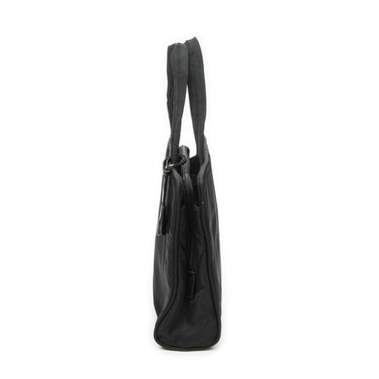 Prada Square Zip Tote Black Nylon Canvas — view 3