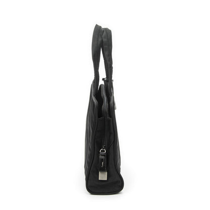 Prada Square Zip Tote Black Nylon Canvas — view 4