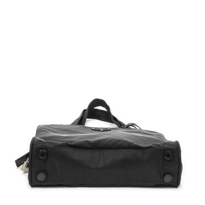 Prada Square Zip Tote Black Nylon Canvas — view 6