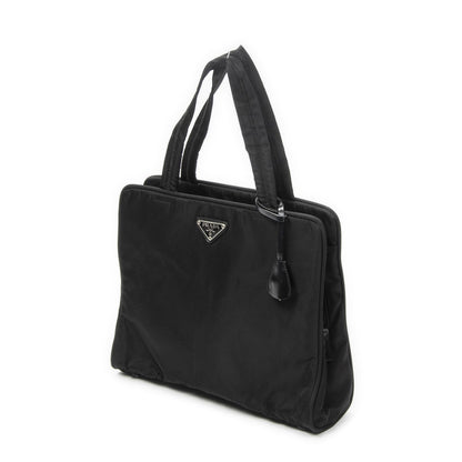 Prada Square Zip Tote Black Nylon Canvas — view 2