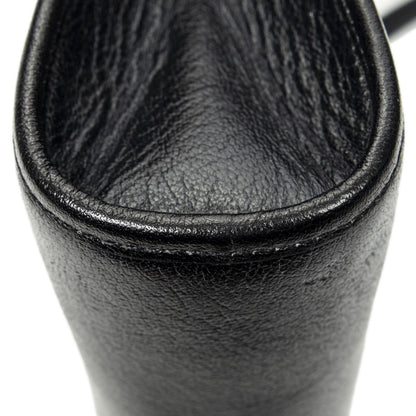 Dior Vintage Zip Shoulder Bag Black Calfskin Leather — view 8