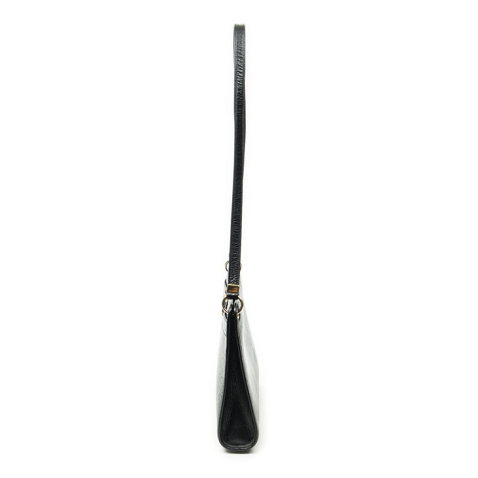 Dior Vintage Zip Shoulder Bag Black Calfskin Leather — view 3