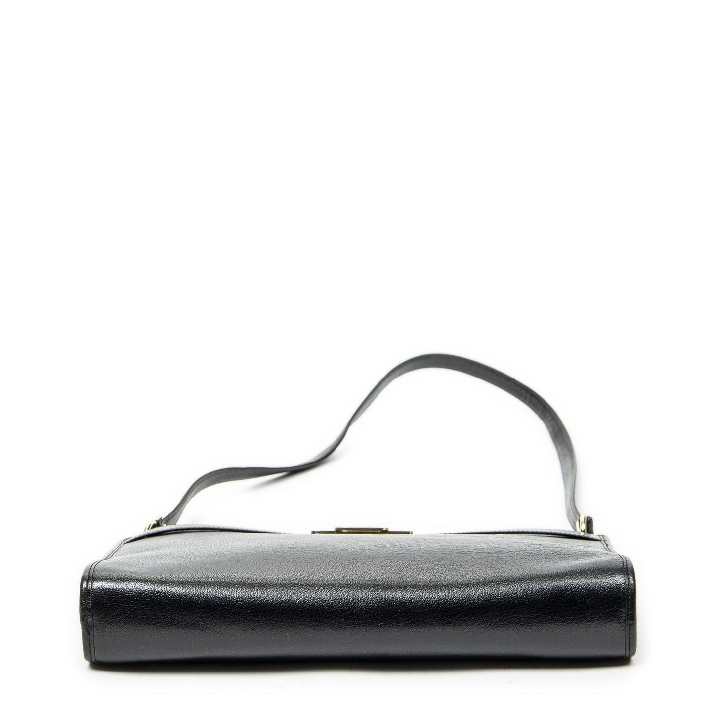 Dior Vintage Zip Shoulder Bag Black Calfskin Leather — view 6