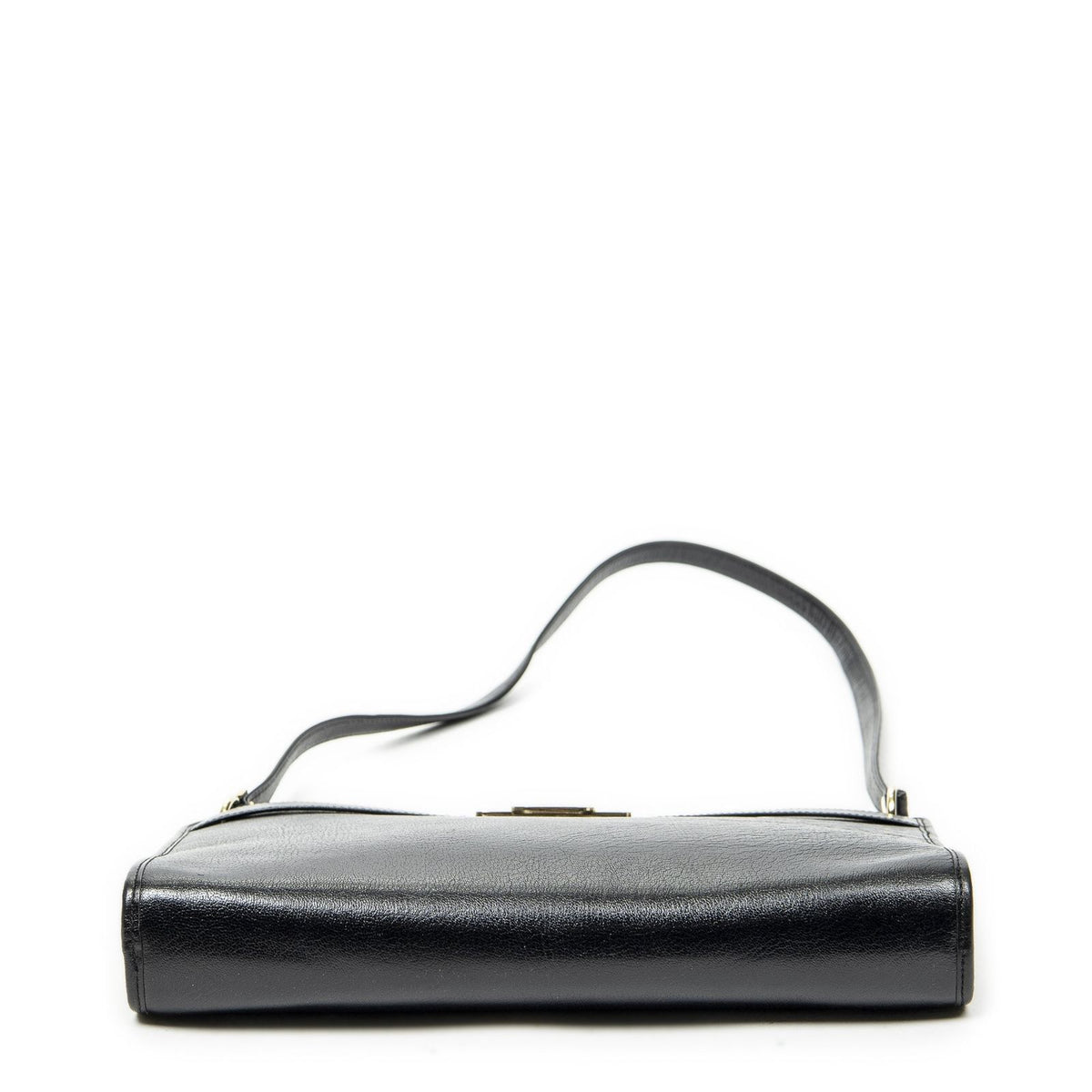 Dior Vintage Zip Shoulder Bag Black Calfskin Leather — view 6