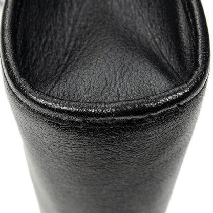 Dior Vintage Zip Shoulder Bag Black Calfskin Leather — view 7