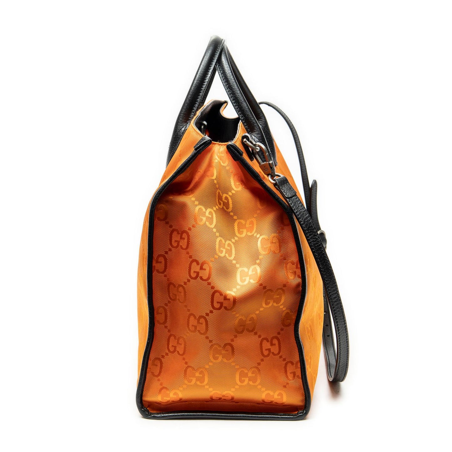 Gucci Off the Grid Orange Black Jumbo GG Canvas Shoulder Bag — view 3