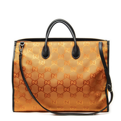 Gucci Off the Grid Orange Black Jumbo GG Canvas Shoulder Bag — view 5