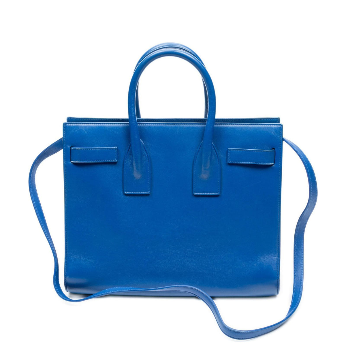 Saint Laurent Small Sac de Jour Blue Calfskin Leather Handbag — view 5