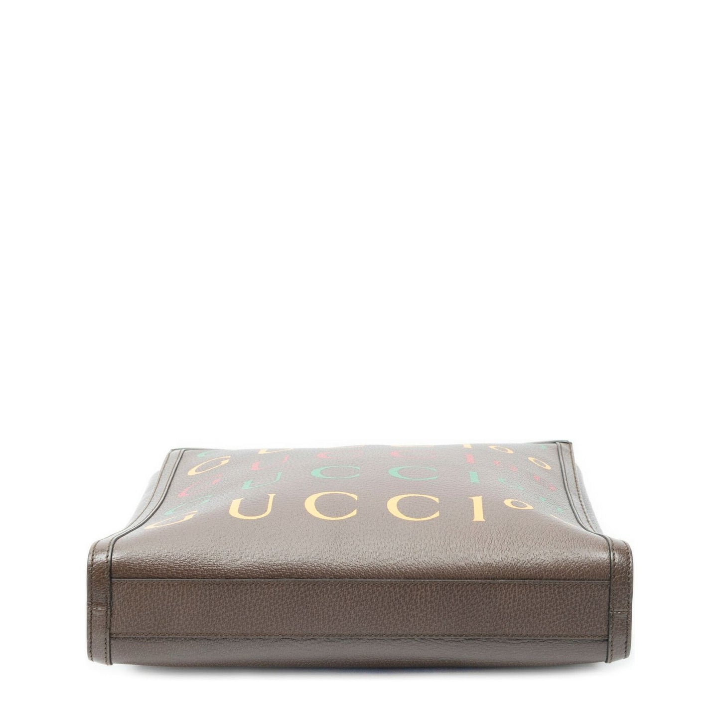 Gucci Embroidery Tote Brown Gray — view 6