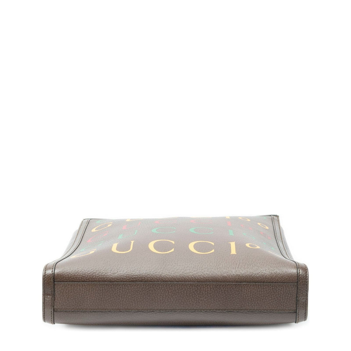 Gucci Embroidery Tote Brown Gray — view 6