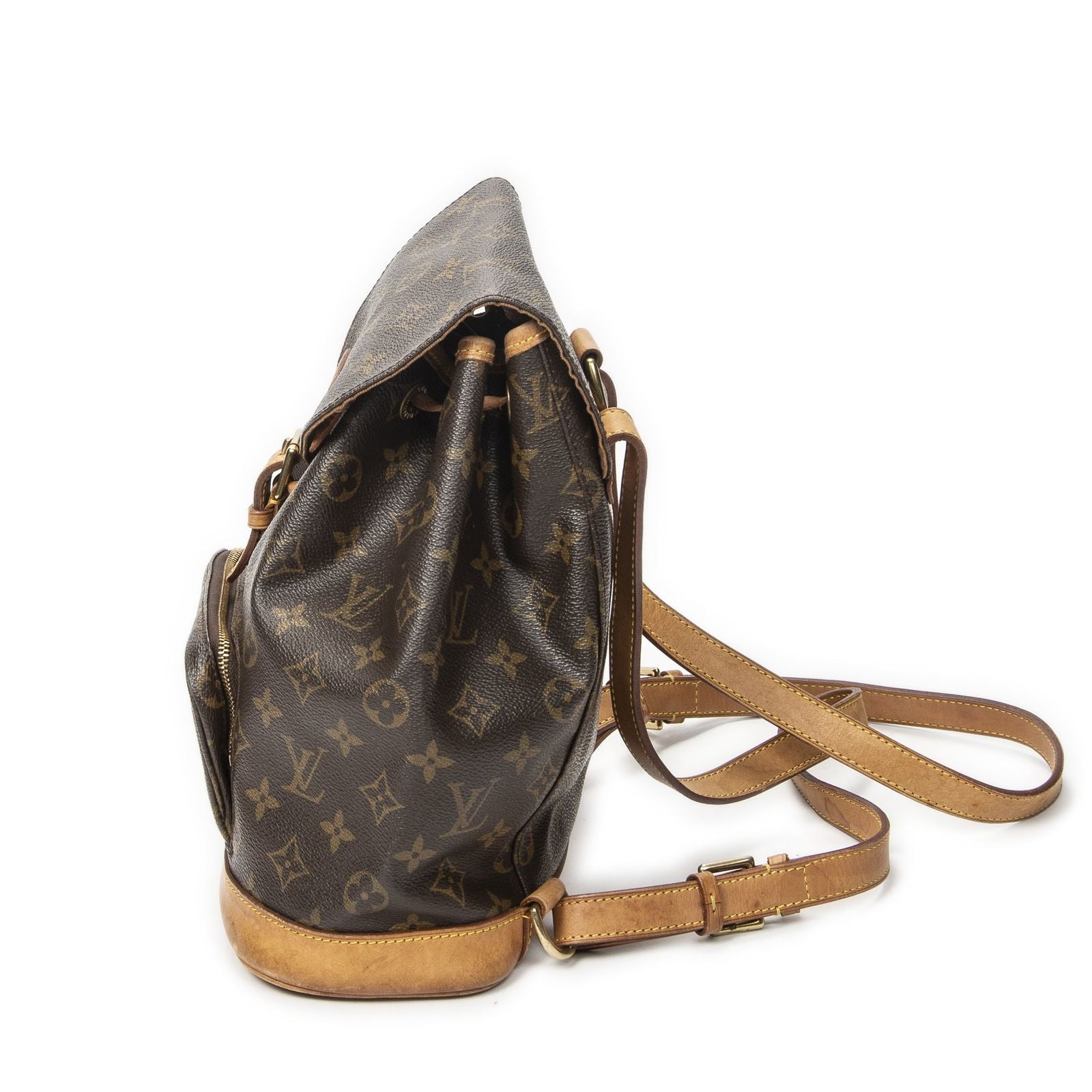 Louis Vuitton Montsouris Brown Monogram Canvas Backpack — view 3