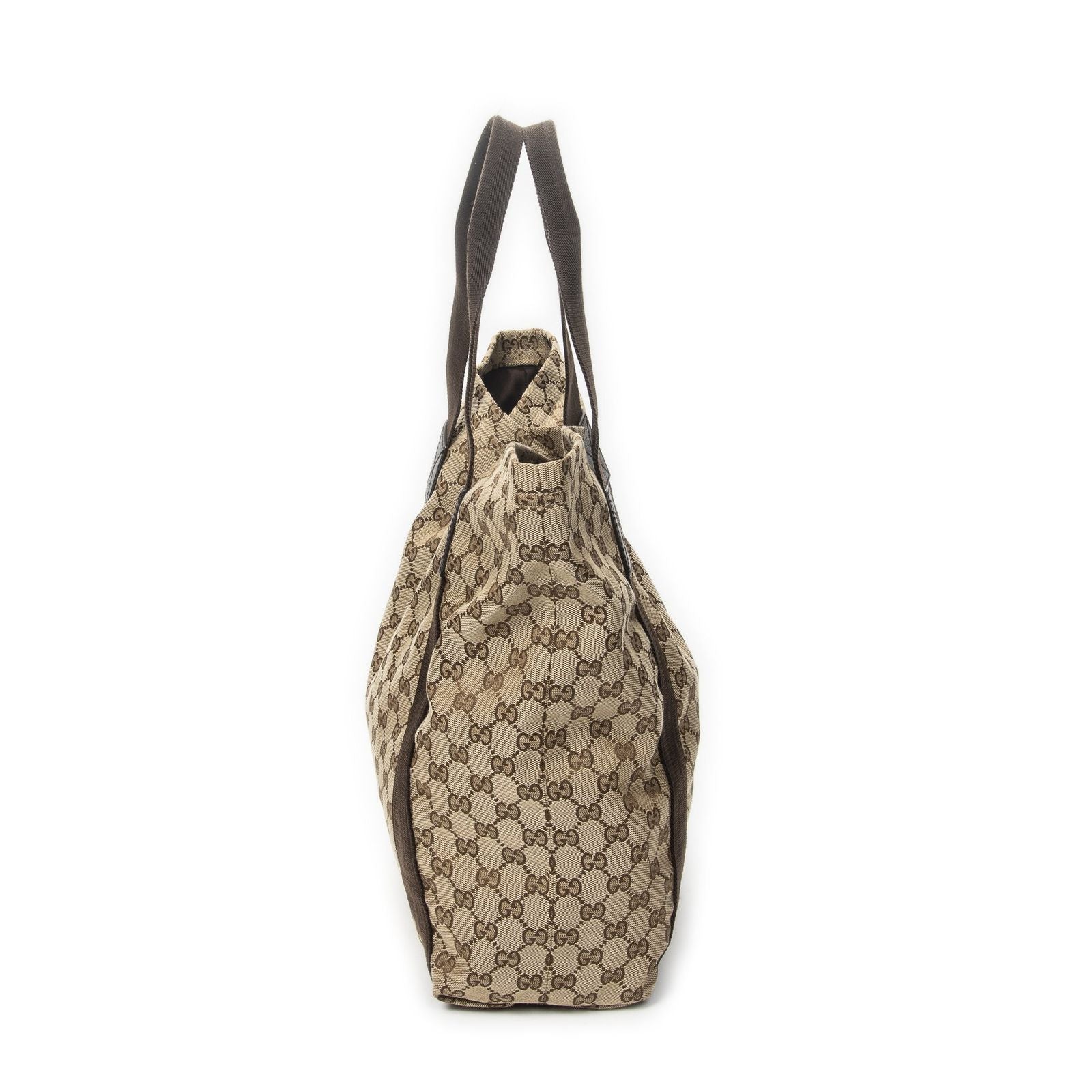 Gucci Open Shopping Tote Beige Brown GG Canvas — view 4