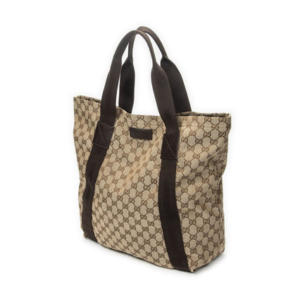 Gucci Open Shopping Tote Beige Brown GG Canvas — view 2