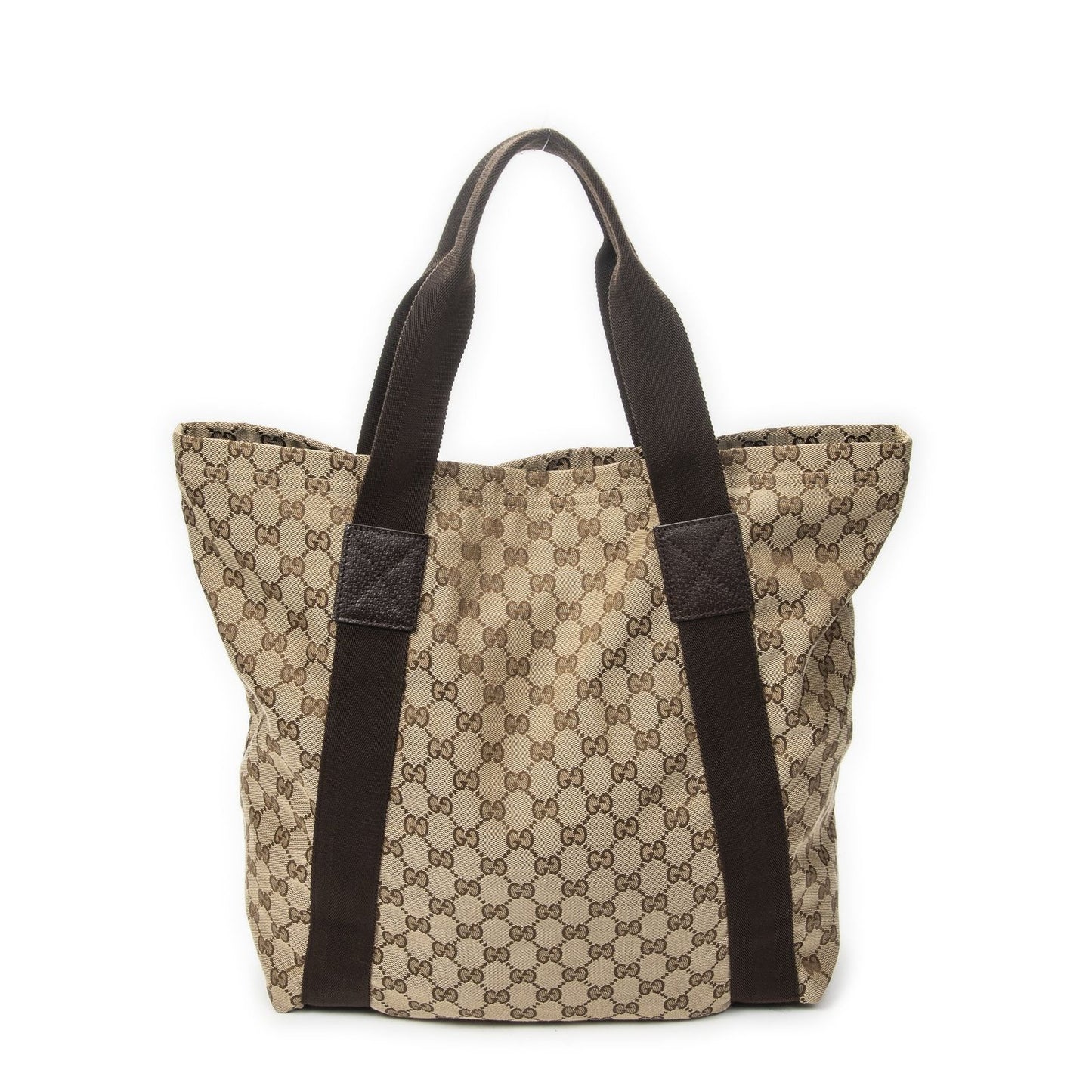 Gucci Open Shopping Tote Beige Brown GG Canvas — view 5