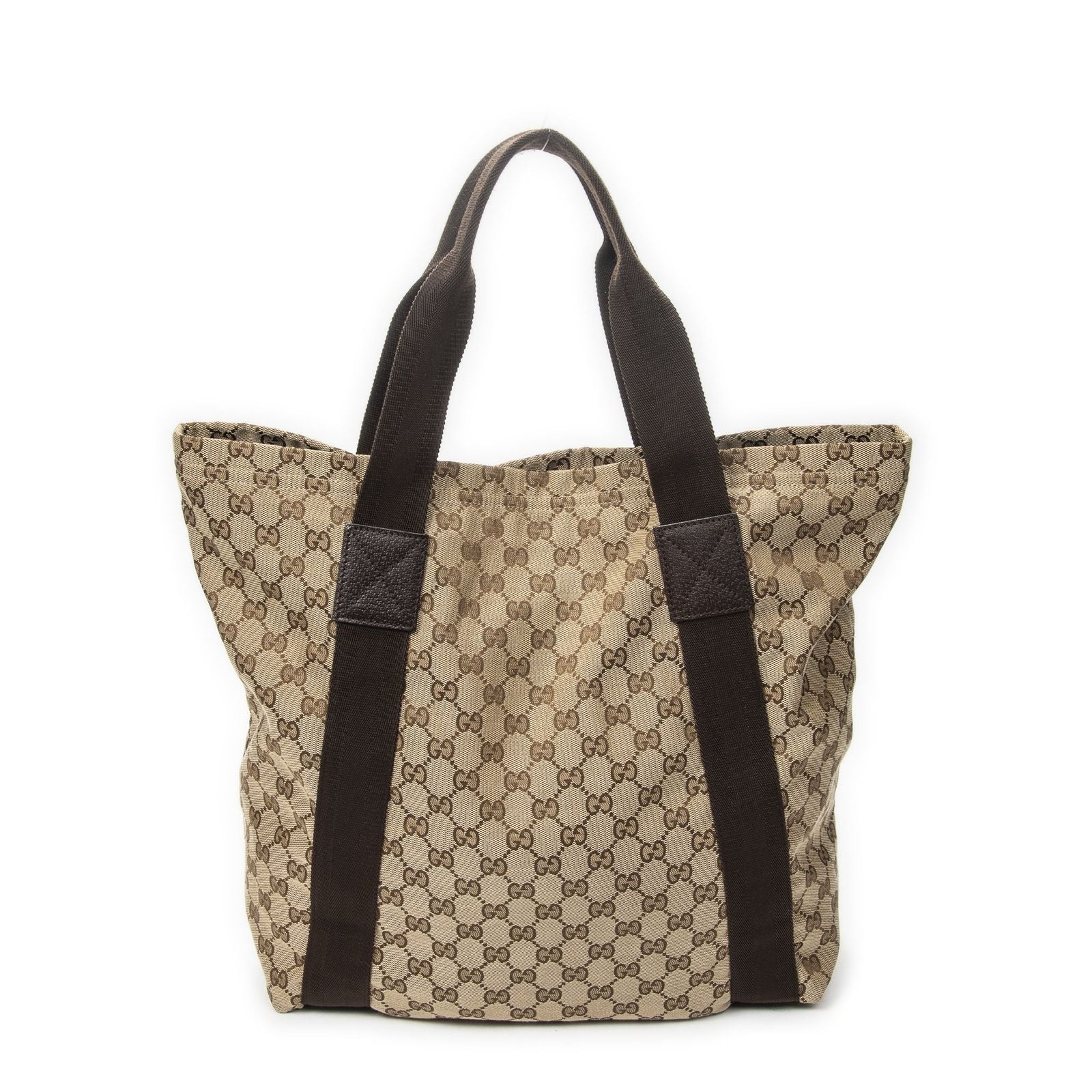 Gucci Open Shopping Tote Beige Brown GG Canvas — view 5
