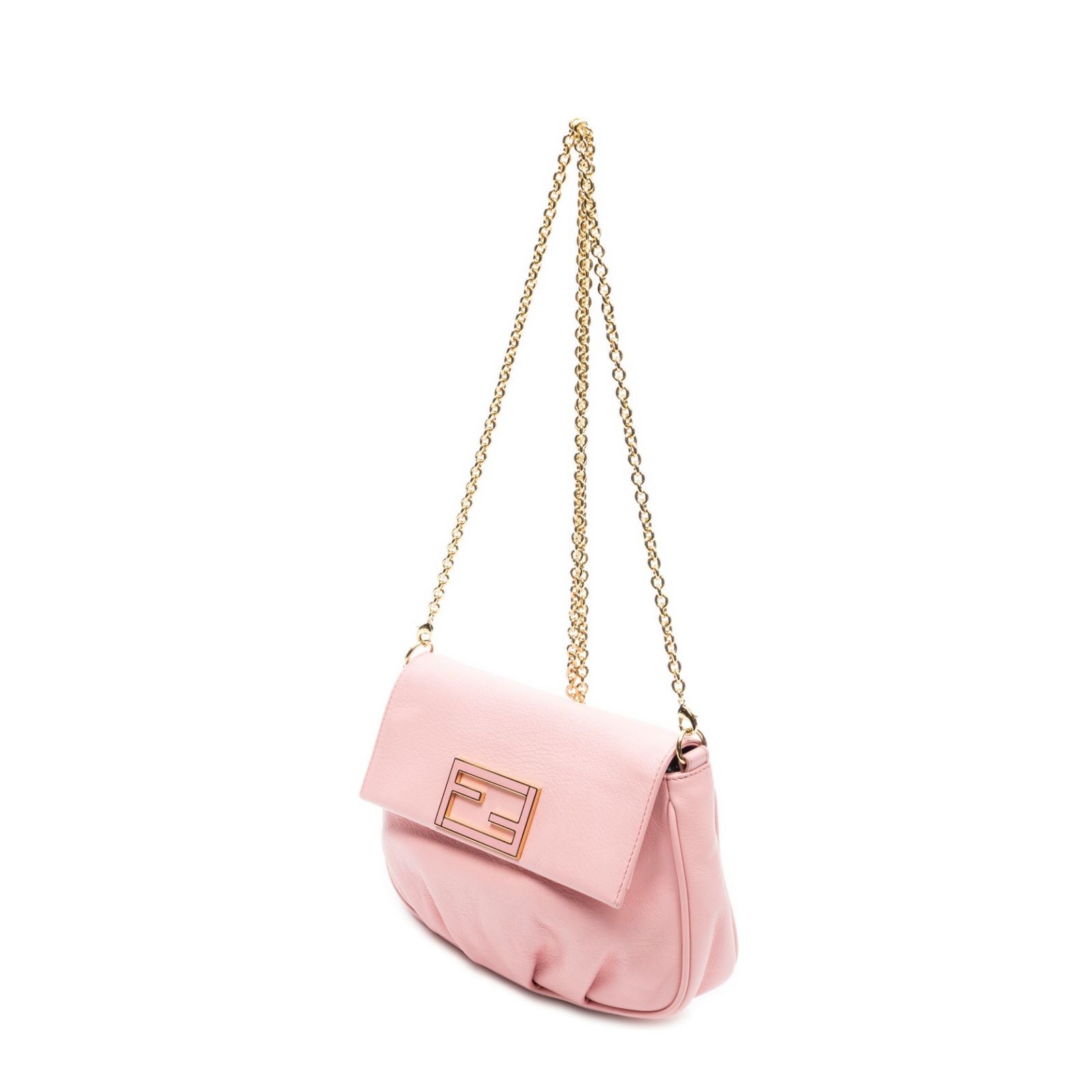 Fendi Star Pochette Crossbody Pink Calfskin Leather — view 2