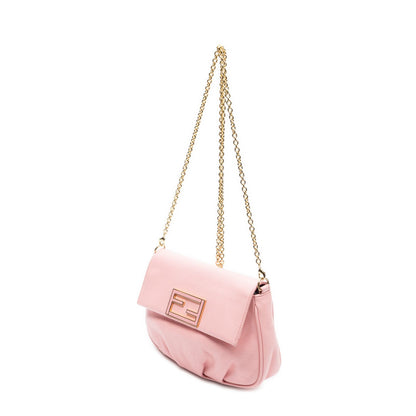 Fendi Star Pochette Crossbody Pink Calfskin Leather — view 2