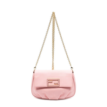 Fendi Star Pochette Crossbody Pink Calfskin Leather