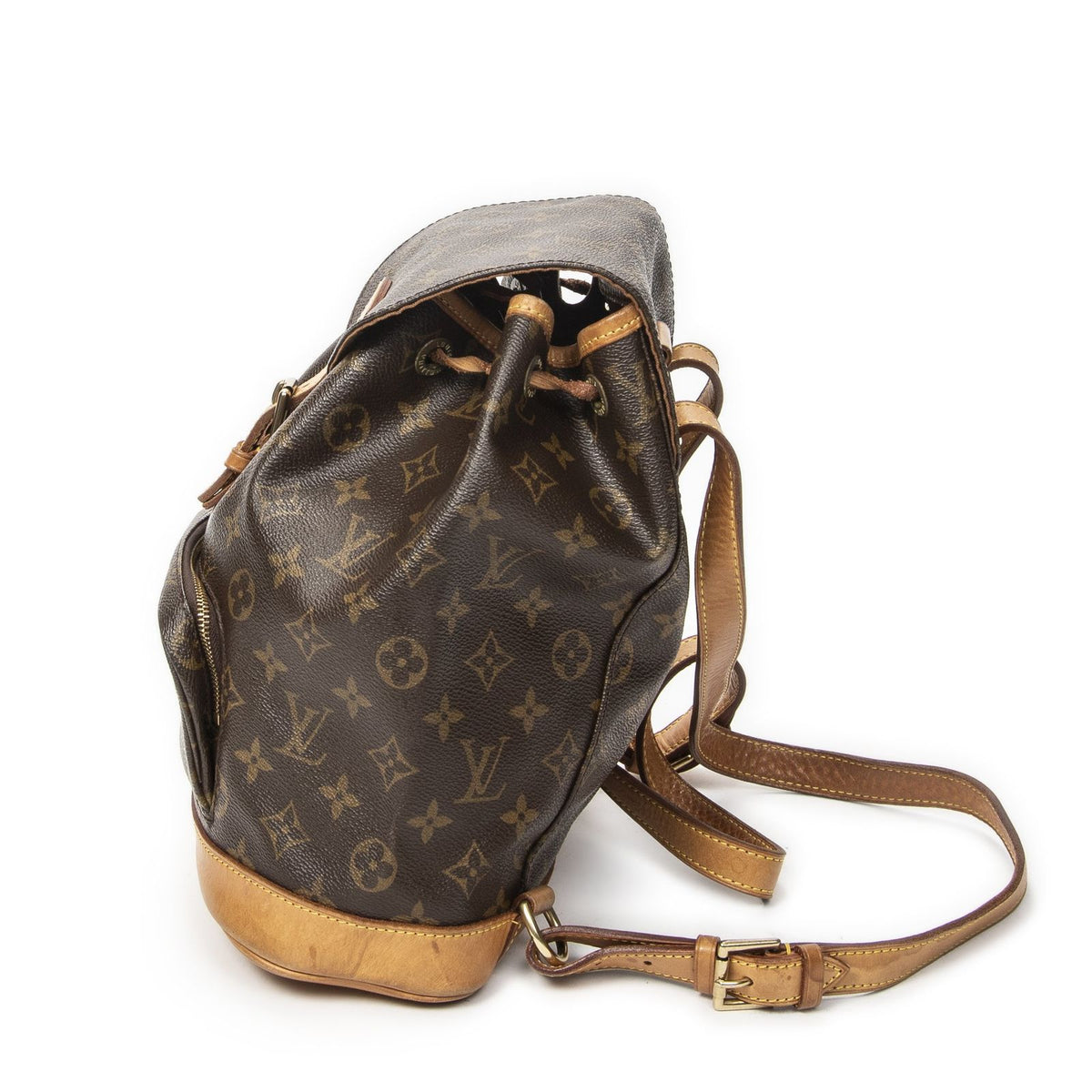 Louis Vuitton Montsouris Brown Monogram Canvas Backpack — view 3