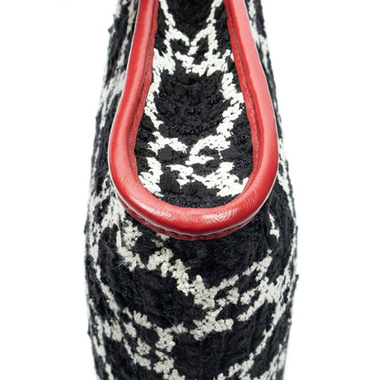 Gucci Rajah Tweed Chain Large Tote Red Black — view 8