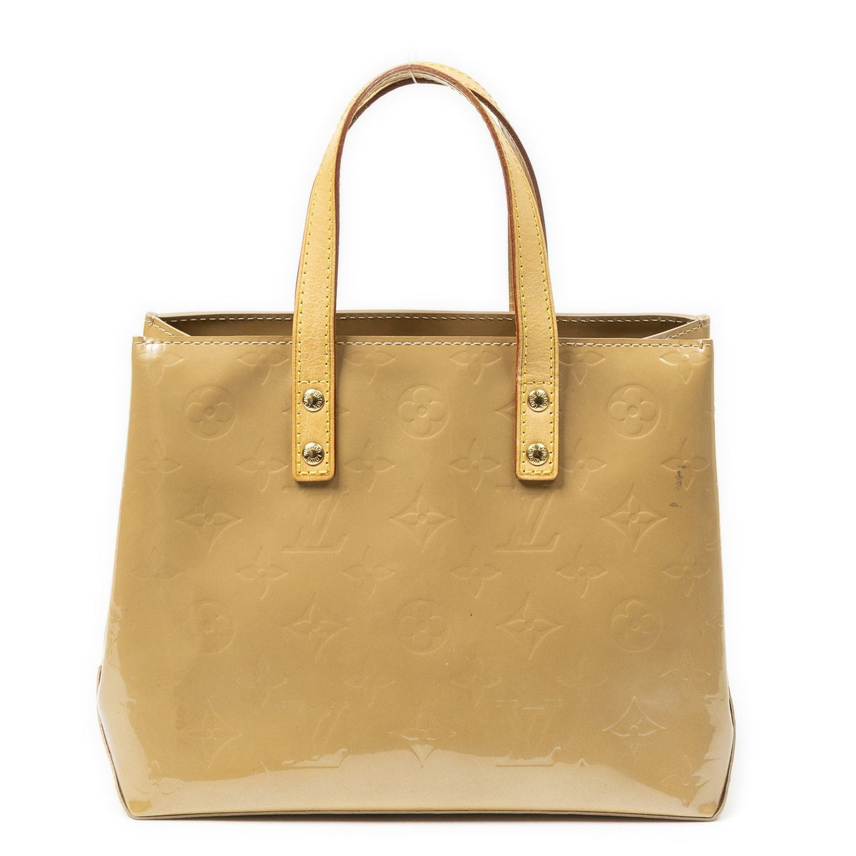 Louis Vuitton Tall Beige Monogram Vernis Handbag