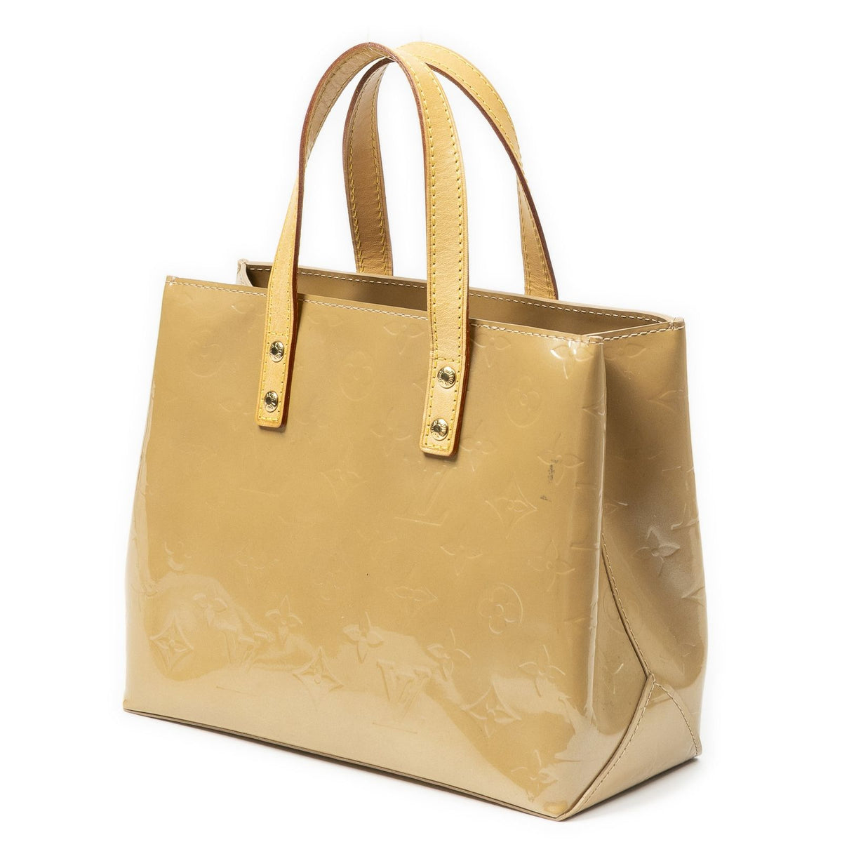 Louis Vuitton Tall Beige Monogram Vernis Handbag — view 2