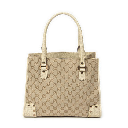 Gucci Scarlet Studs Tote Beige Ivory GG Canvas